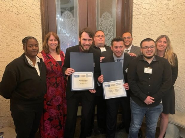Five Towns College group attending the 2023 Press Club of Long Island Media Awards.