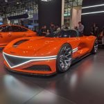 Genesis Magma concept car on display at the 2024 New York International Auto Show.